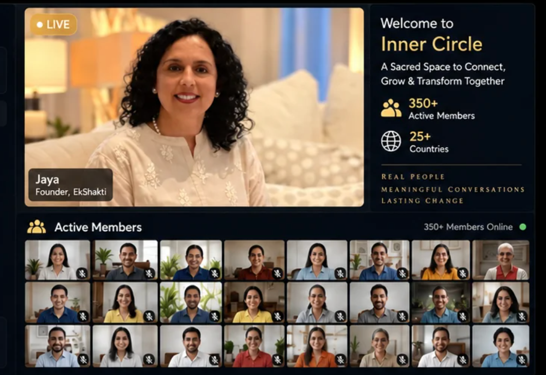Jaya Karamchandani with the EkShakti Inner Circle community